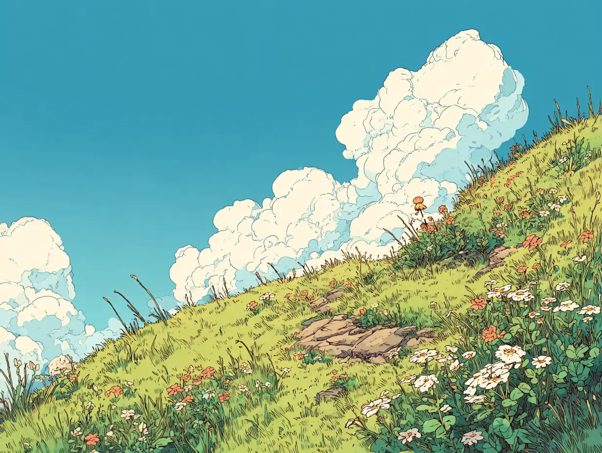 The hillside
