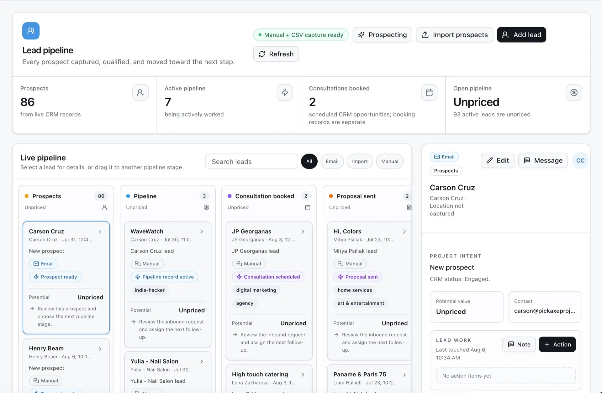 The Fork CRM module
